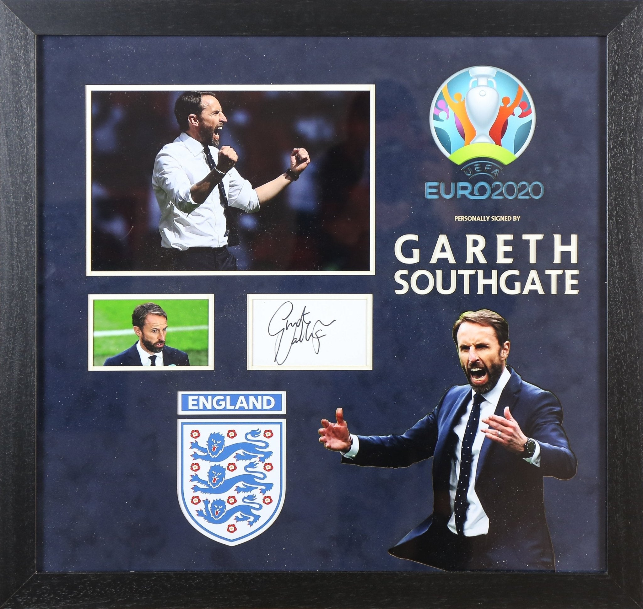 Southgate Signed Whitecard Framed Display - Memorabilia Framers Shop